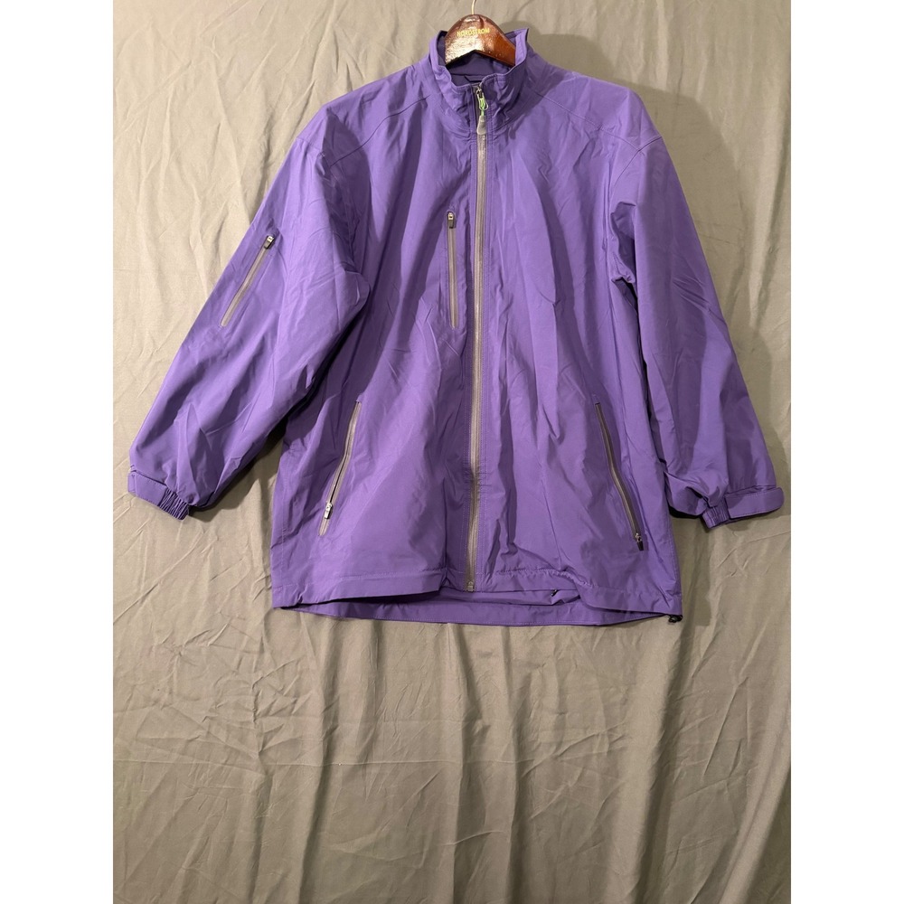 Peter Millar Element4 Water Jacket Mens Medium Purple Full Zip Rain Windbreaker